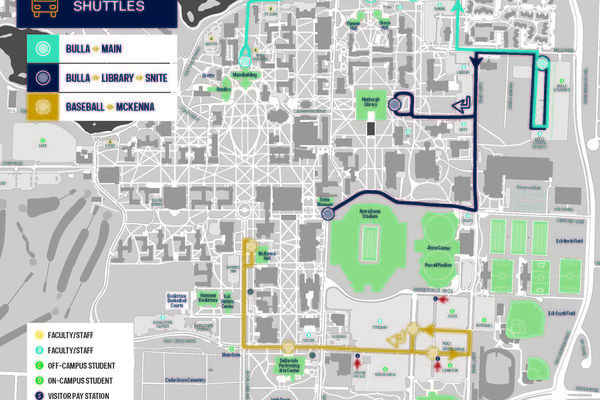 New Visitor Parking With Shuttle Routes